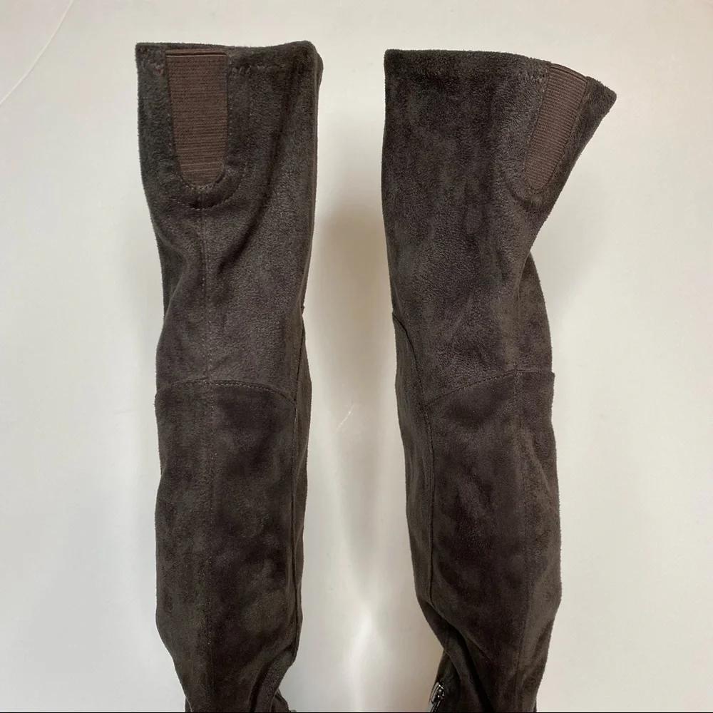 Marc Fisher Jayne Gray Over The Knee Boot 6M